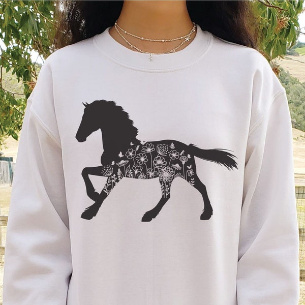 Equestrian Pattern Print Women Off Shoulder Sweatshirt
