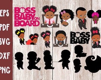 Download Black Boss Baby Svg Etsy