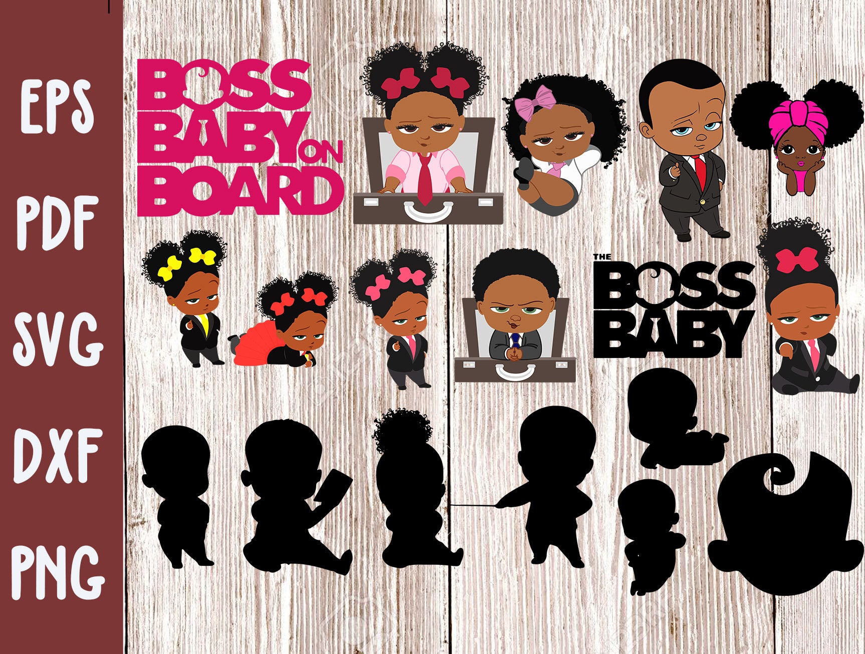 Download Boss Baby Svg Afro Boss Baby Svg Afro Boss Baby Silhouette Etsy