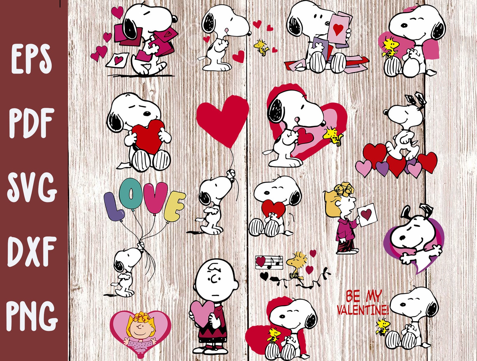 Snoopy Peanuts Valentines Day Snoopy Valentine SVG PNG | Etsy