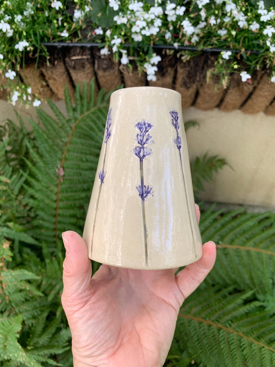 Ceramic Lavender Embossed Bud Stem Vase for Real or Dried Flowers - Etsy