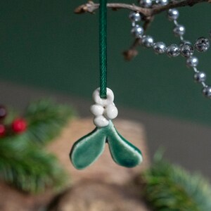Ceramic Christmas Hanging Mistletoe Decoration - Etsy