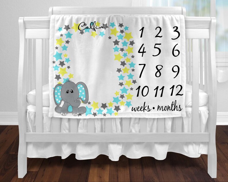 Infant Milestone Blanket Digital Design for Sublimation Etsy