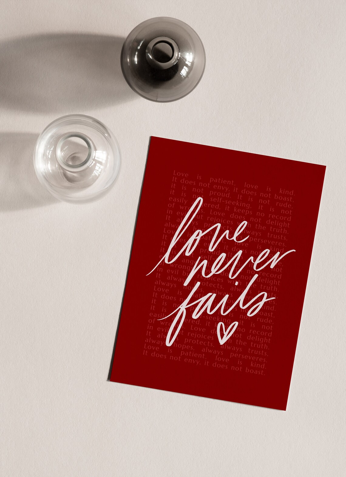 Set of 4 Love Printable Cards Set Love is Patient Love is Etsy