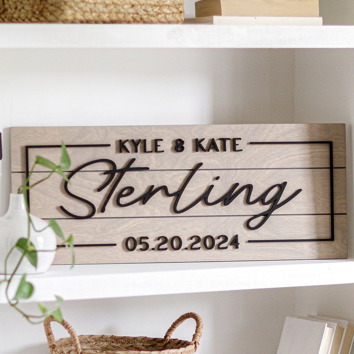 Monogrammed Wedding Sign