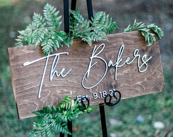 Pallet Sign - Family Name Sign - Custom Wood Sign - 3D Sign - Personalized Wedding Gift - Last Name Sign - Established Sign