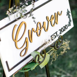 Family Name Sign - Custom Wood Sign - 3D Sign - Personalized Wedding Gift - Last Name Sign - Established Sign - Pallet Sign