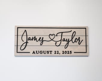Pallet Sign - Family Name Sign - Custom Wood Sign - 3D Sign - Personalized Wedding Gift - Last Name Sign - Established Sign