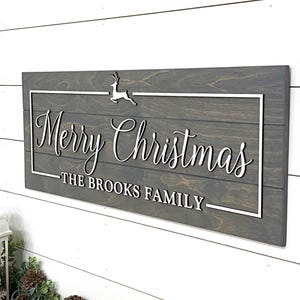 Pallet Sign - Christmas Sign - Custom Wood Sign - 3D Sign - Custom Christmas Gift - Christmas Family Name Sign - Merry Christmas sign