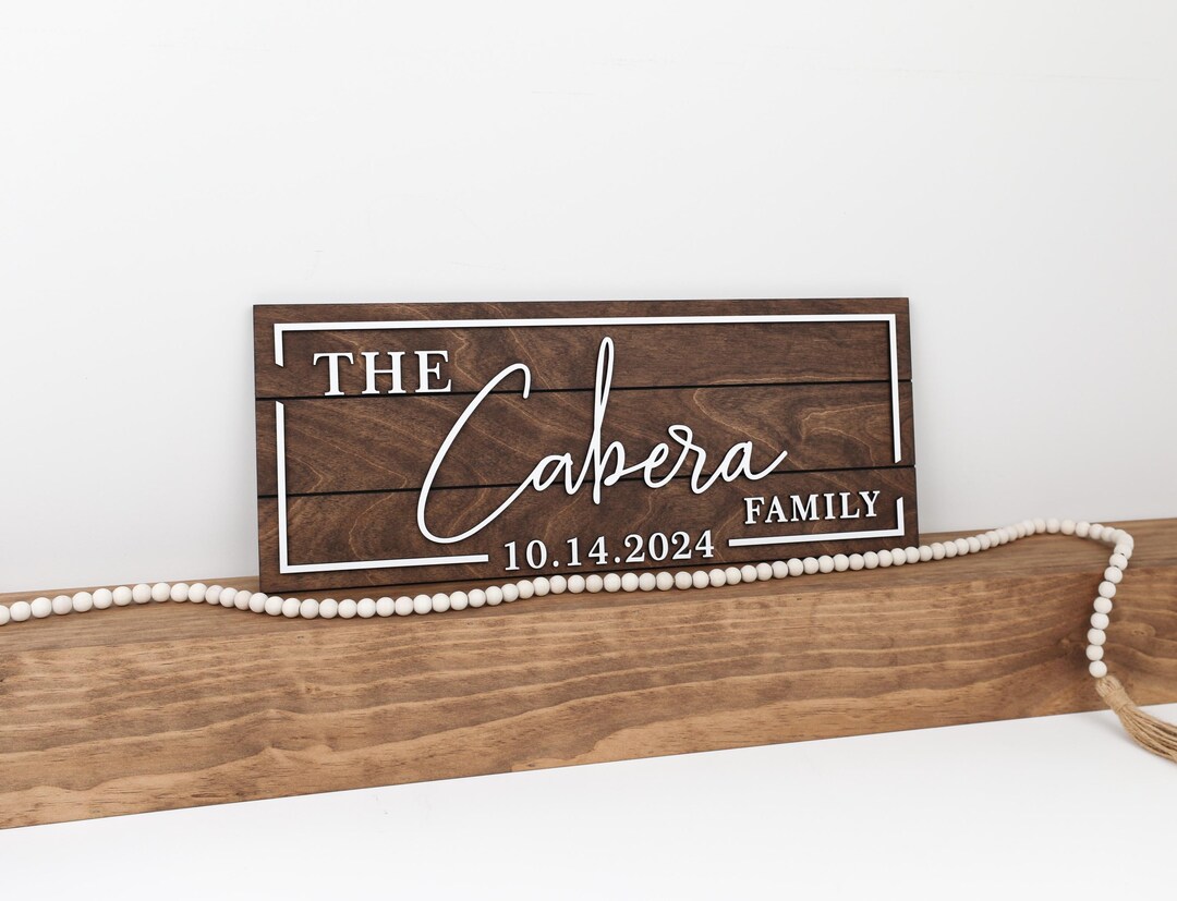 Custom Family Name Sign • 3D Wood Wall Decor • Personalized Pallet Sign ...