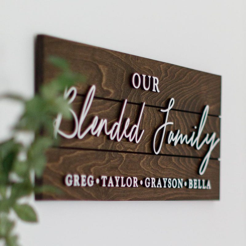 Blended Family Sign - Etsy