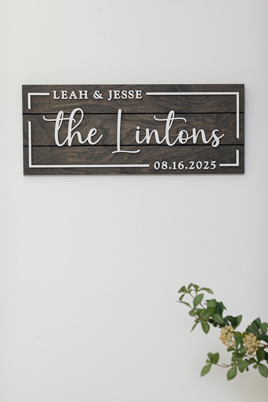 Personalized Family Name Sign, 3D Wood Home Decor Sign - Etsy