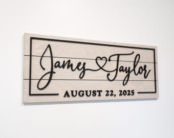 Pallet Sign - Family Name Sign - Custom Wood Sign - 3D Sign - Personalized Wedding Gift - Last Name Sign - Established Sign