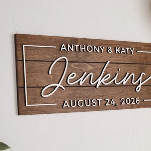 Last Name Sign, Custom Wood Sign, 3D Sign, Personalized Gift, Last Name Sign, Established Sign, Couple Gift, Gift for Her, Housewarming Gift image 11