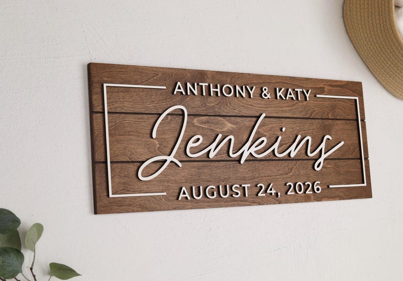 Last Name Sign, Custom Wood Sign, 3D Sign, Personalized Gift, Last Name Sign, Established Sign, Couple Gift, Gift for Her, Housewarming Gift image 11
