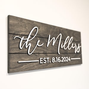 Pallet Sign - Family Name Sign - Custom Wood Sign - 3D Sign - Personalized Wedding Gift - Last Name Sign - Established Sign