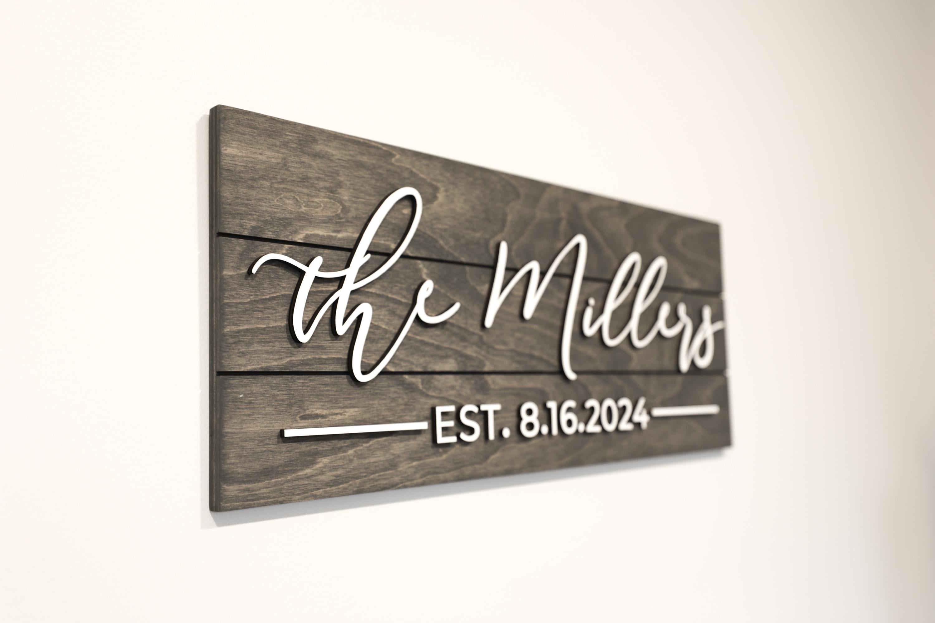 Pallet Sign - Family Name Sign - Custom Wood Sign - 3D Sign - Personalized Wedding Gift - Last Name Sign - Established Sign