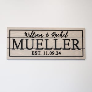 Pallet Sign - Family Name Sign - Custom Wood Sign - 3D Sign - Personalized Wedding Gift - Last Name Sign - Established Sign