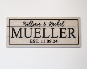 Pallet Sign - Family Name Sign - Custom Wood Sign - 3D Sign - Personalized Wedding Gift - Last Name Sign - Established Sign