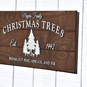 Christmas Tree Sign - Custom Wood Sign - 3D Sign - Custom Christmas Gift - Christmas Family Name Sign - Merry Christmas sign - Pallet Sign