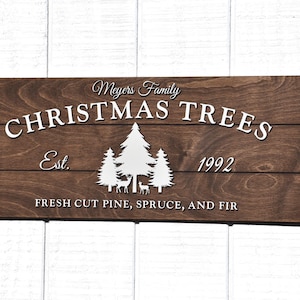 Christmas Tree Sign - Custom Wood Sign - 3D Sign - Custom Christmas Gift - Christmas Family Name Sign - Merry Christmas sign - Pallet Sign