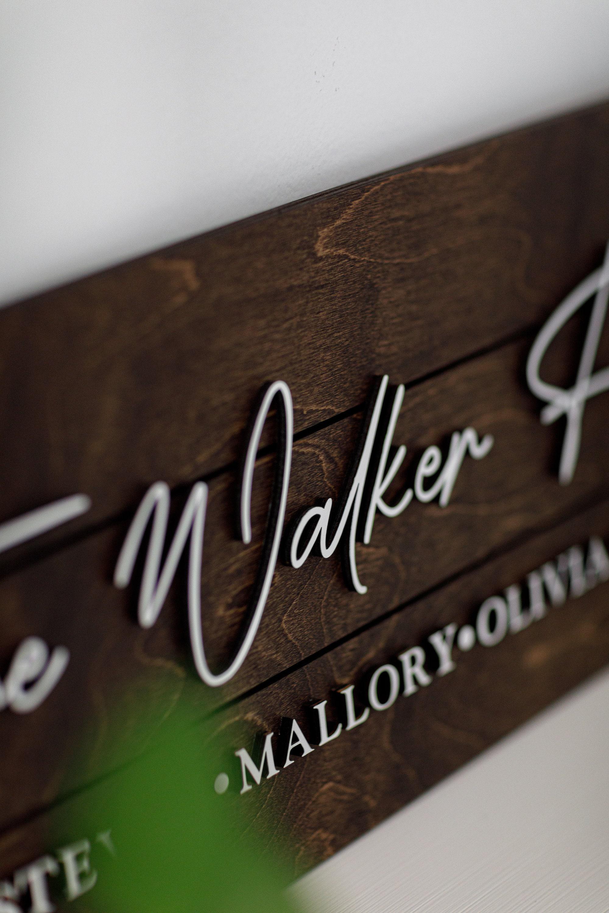 Family Name Sign, Personalized Family Sign, Family Sign With Names ...