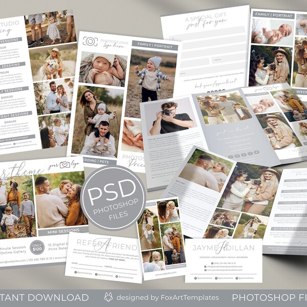 Photography Marketing Bundle Photoshop Templates PSD