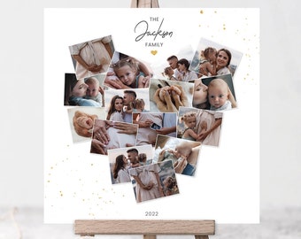 Heart Photo Collage Template • Family Keepsake (Digital Download)