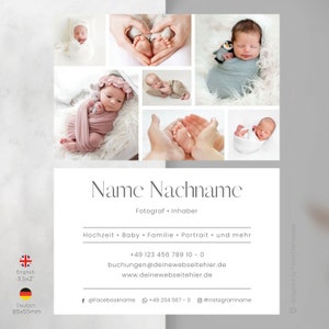 Editable Photography Business Card Template for Photographers