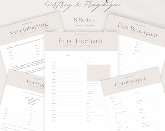 Vertrag für Hochzeitsfotografie • Mustervertrag und Fragebogen für Hochzeitsfotografen