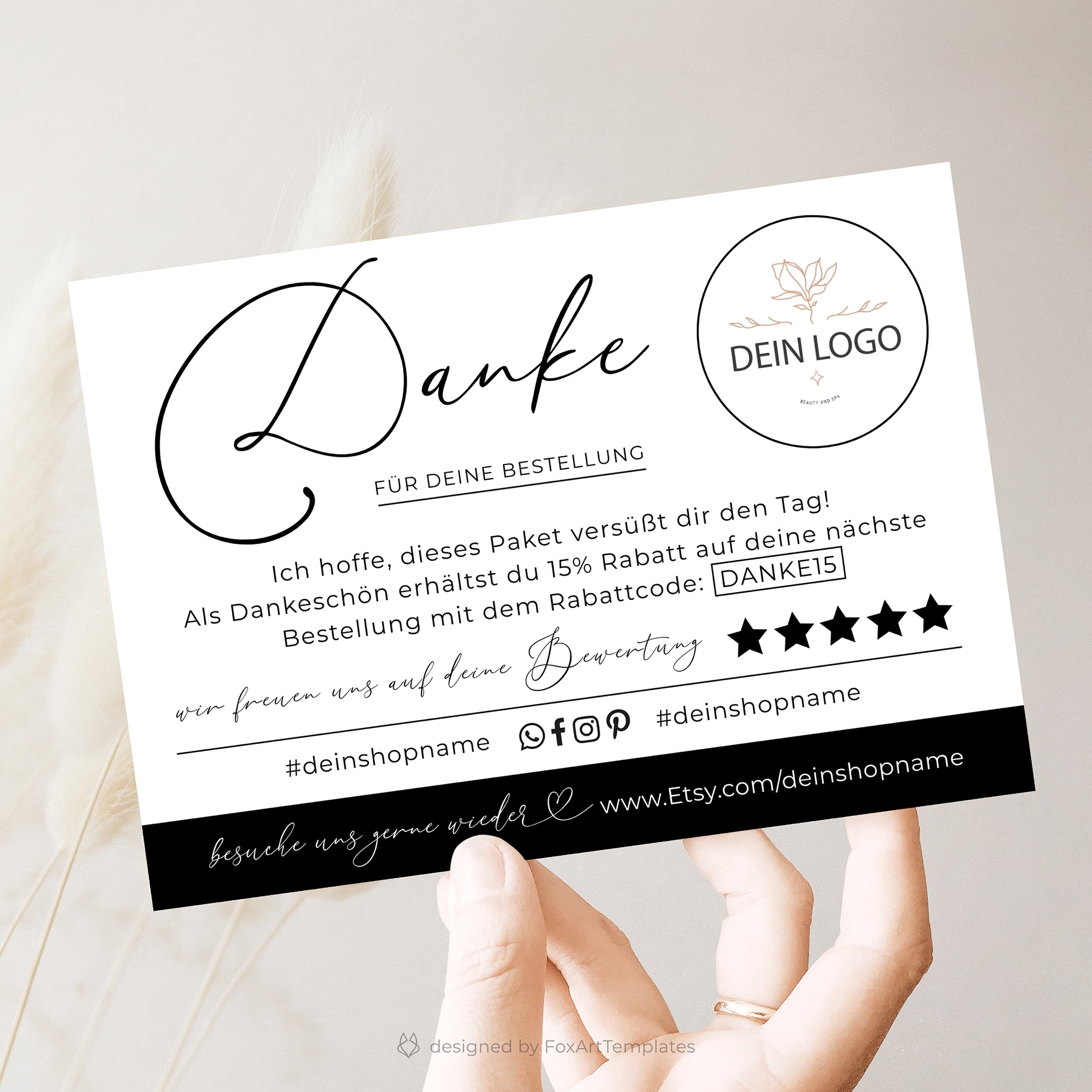 Vielen Dank Für Deine Bestellung Paketeinleger Für Kunden - Etsy, image size:2555x2555