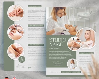 Beauty Salon Flyer Template: Customizable Design (Digital Download)