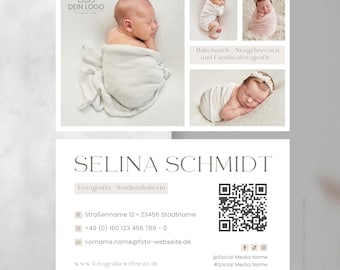 Visitenkarte Template für Fotografen, Fotografie Visitenkarte Vorlage