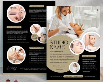 Beauty Salon Flyer Template: Customizable Design (Digital Download)