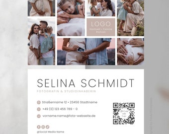 Photography Business Card Template, Photo Collage (Canva & Photoshop)