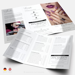 DIY Tri-Fold Printable Price List Template