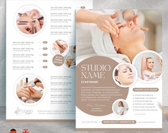 Beauty Salon Flyer Template: Customizable Design (Digital Download)