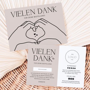 Danke für Deine Bestellung Karte für Kunden als Paketbeilage