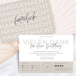 Danke für Deine Bestellung Paketbeileger für Kunden