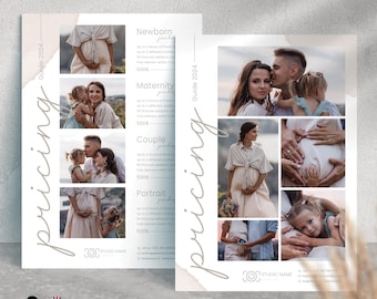Photography Price List Photoshop Template