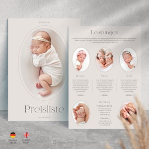 Photography Price List Template for Photographers Template