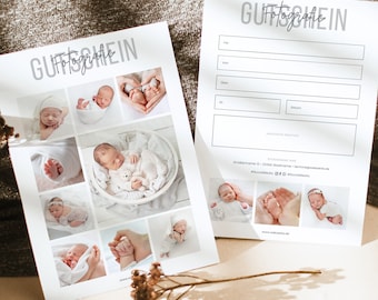 Photography Gift Card Template - Printable Photoshoot Voucher (Canva)