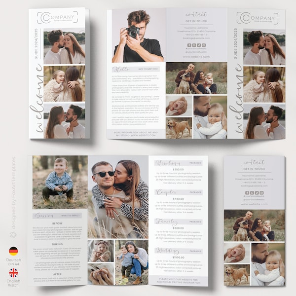 Photography Trifold Flyer Template Design