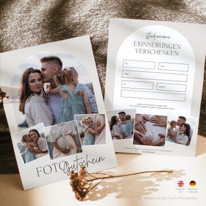 Photography Gift Certificate Template editable Gift Card Template