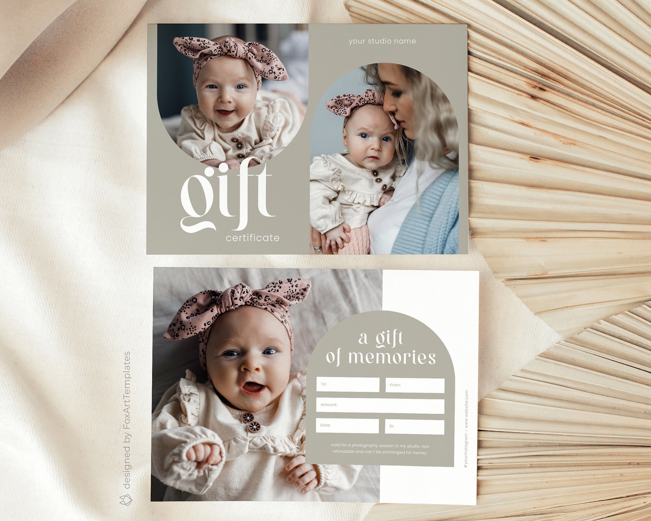 Photography Gift Certificate Template Gift Card Etsy