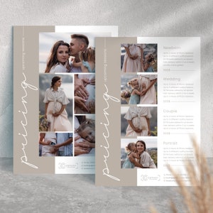Photography Price List Photoshop Template