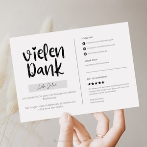 Vielen Dank für Deine Bestellung Paketbeileger für Kunden