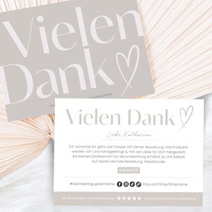 Danke für Deine Bestellung Karte für Kunden als Paketbeileger