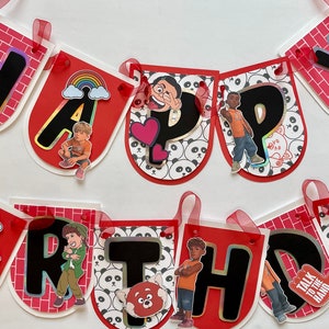 Turning Red Inspired Happy Birthday Banner - Turning Red Banner - Mei Mei Banner - Turning Red Party - Red Panda - Party Decorations