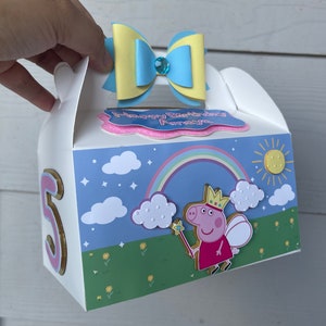 Peppa Pig Favor Boxes - Peppa Pig Birthday Party - Peppa Pig Treat ...